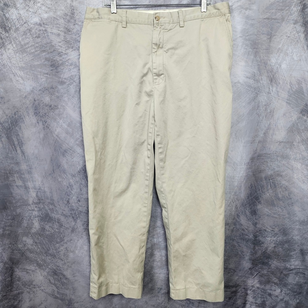 Polo Ralph Lauren Prospect Pant Chino Mens 38x29 Khaki Flat Front Cotton Hemmed